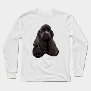 American Cocker Spaniel Black Long Sleeve T-Shirt